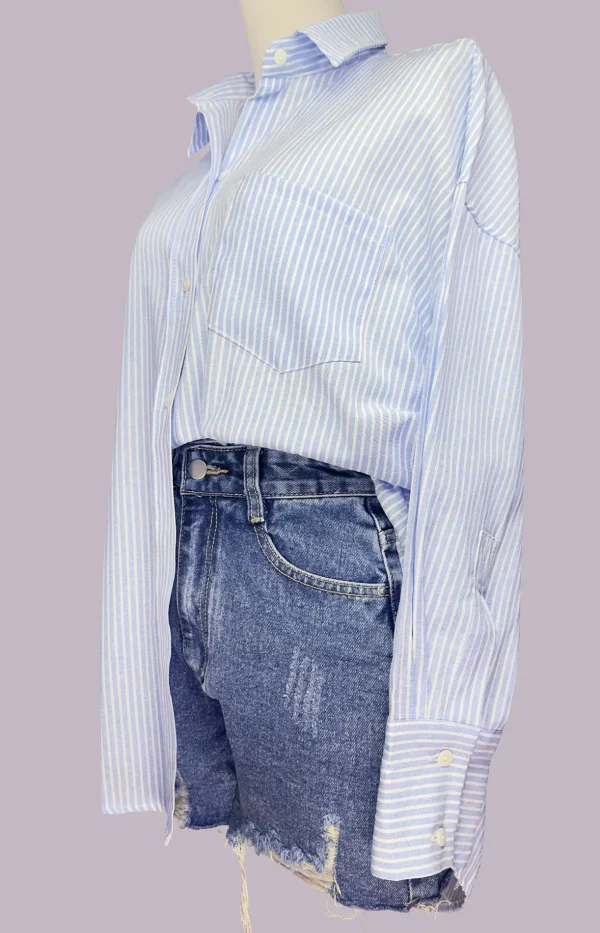 Classic Blue & White Stripe Shirt